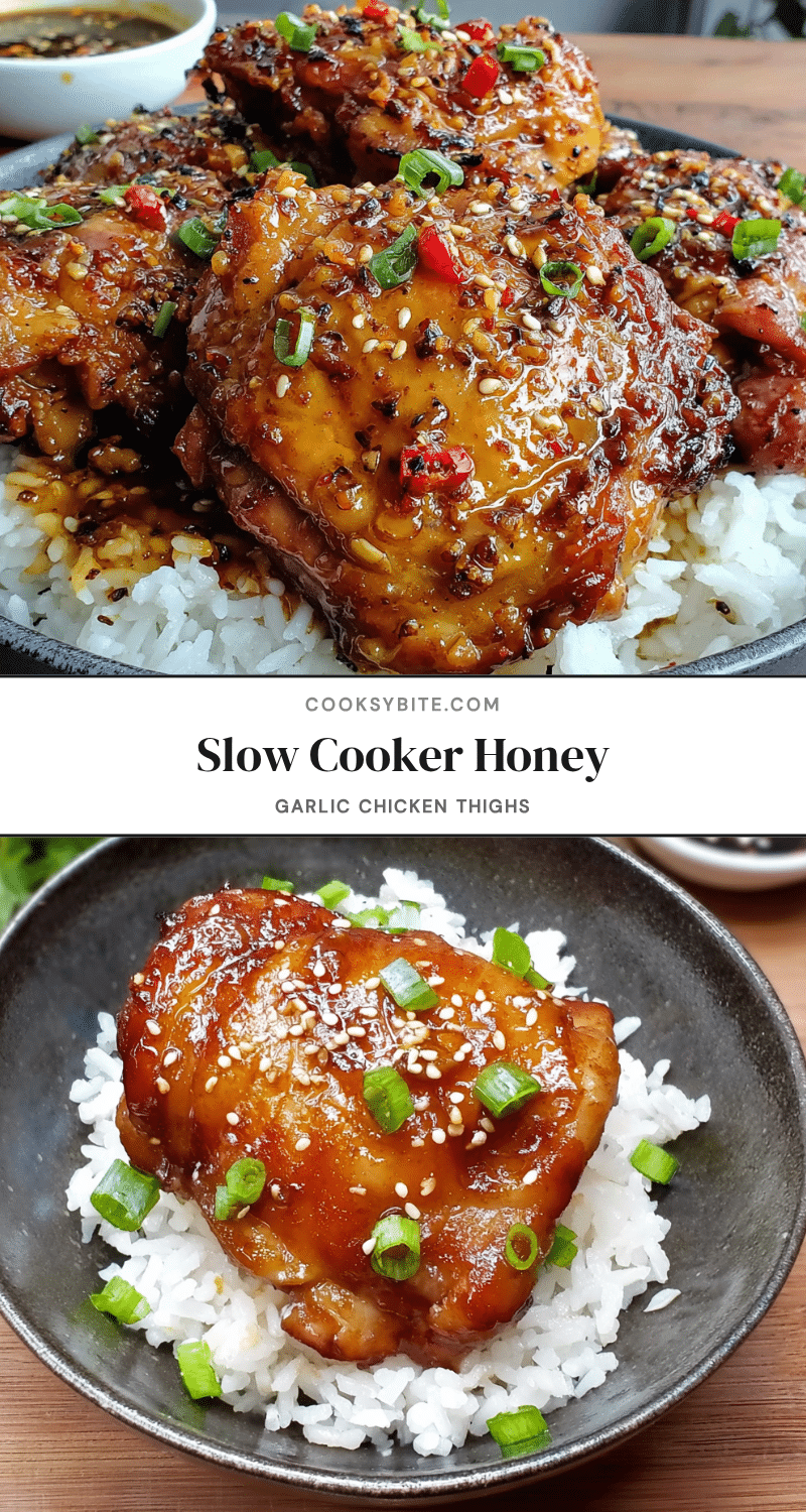 easy slow cooker honey garlic chicken thighs recipe