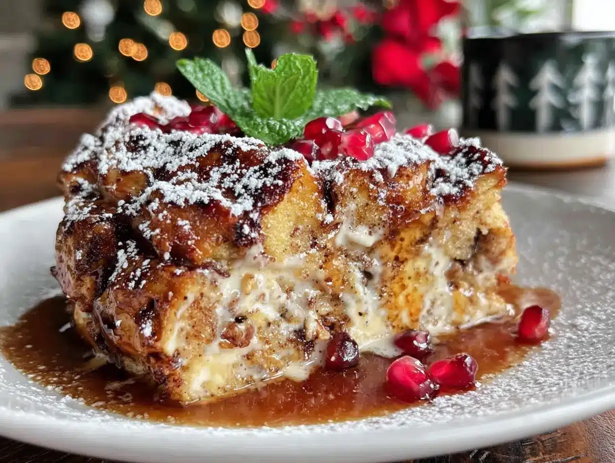 egg nog french toast casserole preparation steps