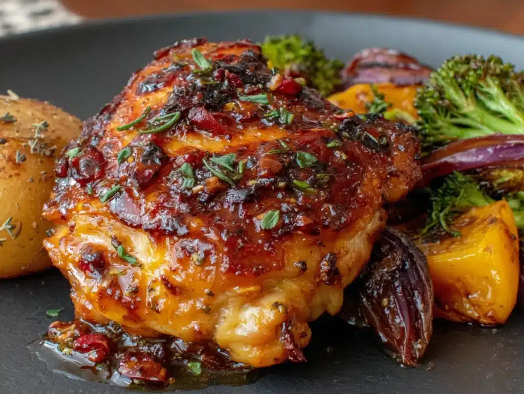 garlic butter chicken thighs - featured image