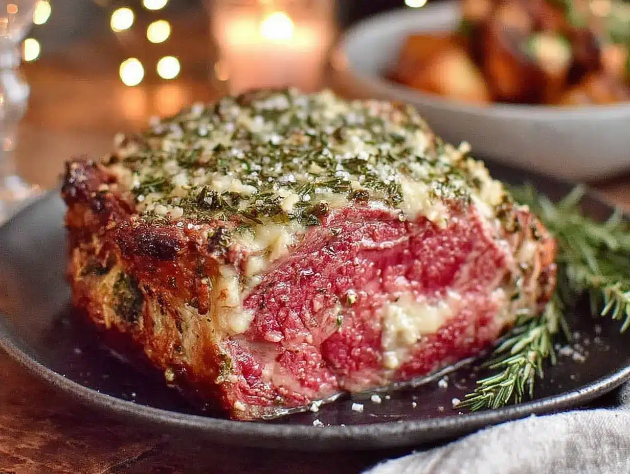 garlic herb prime rib preparation steps