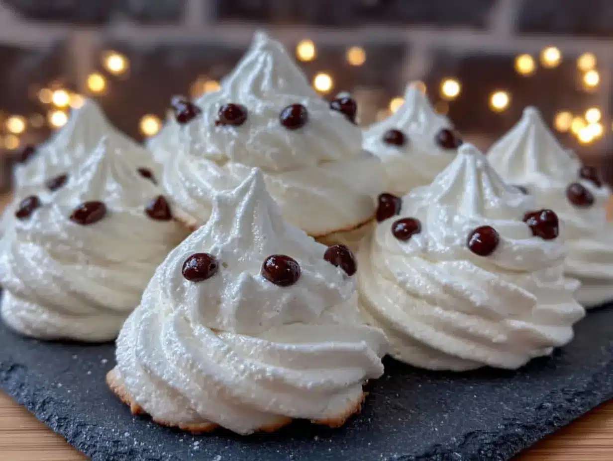 ghost meringue cookies preparation steps