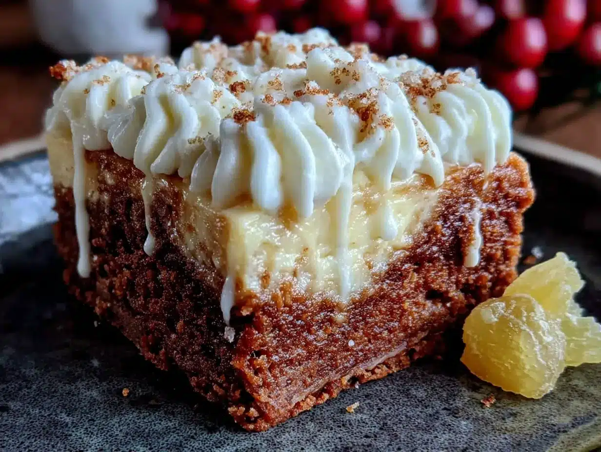 gingerbread cheesecake bars preparation steps