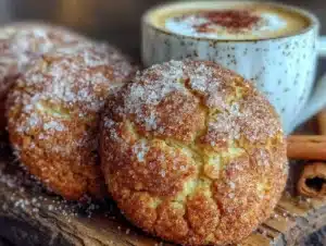 gingerbread latte snickerdoodle cookies - featured image