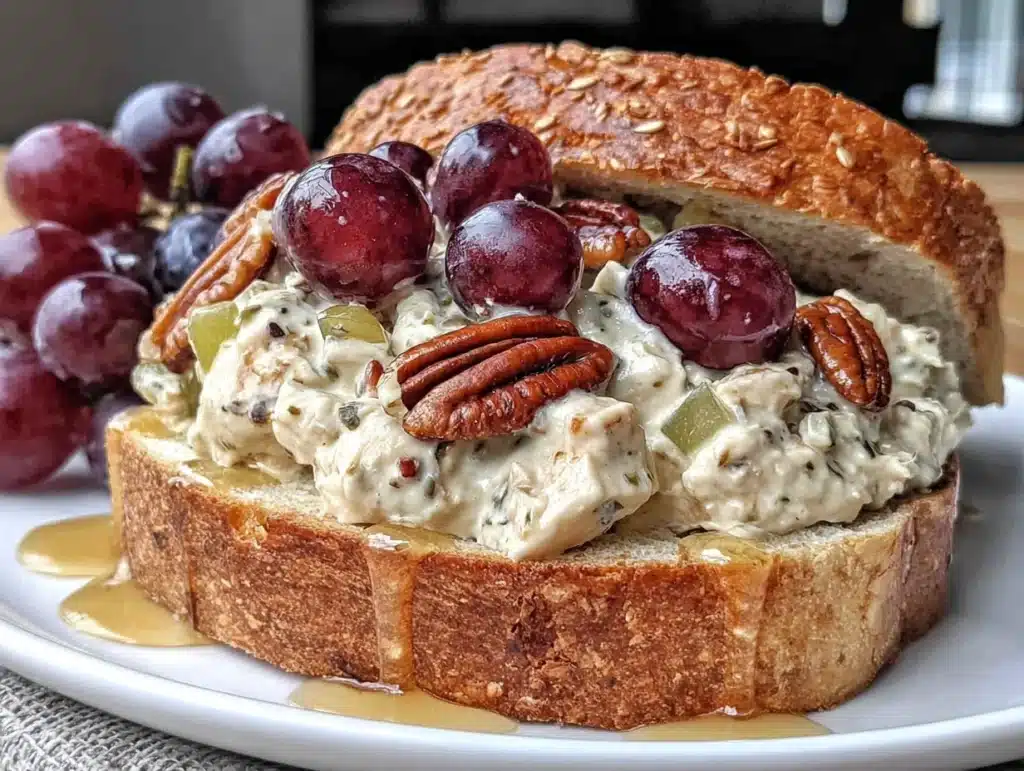 grape pecan chicken salad - featured image
