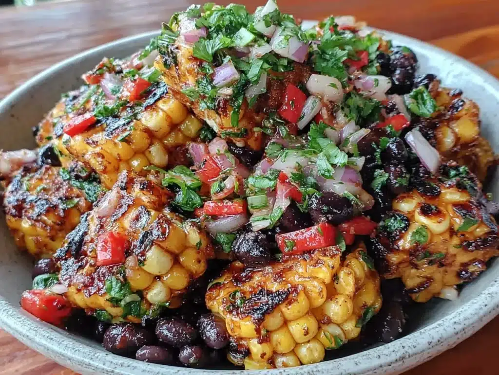 grilled corn black bean salad - featured image