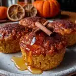 healthy pumpkin baked oatmeal cups - featured image