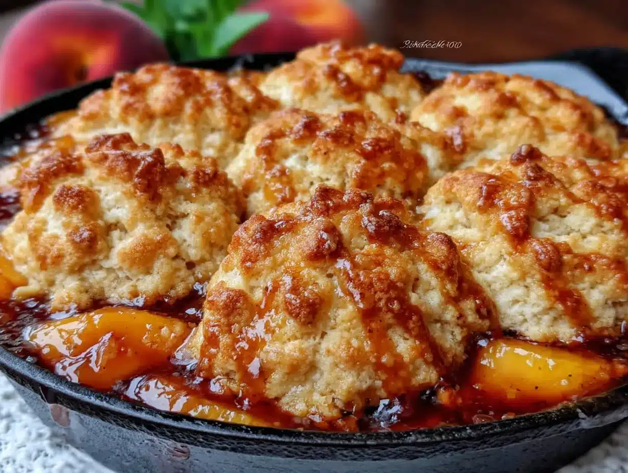 homemade peach cobbler preparation steps