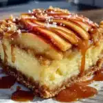 honeycrisp caramel apple cheesecake bars - featured image