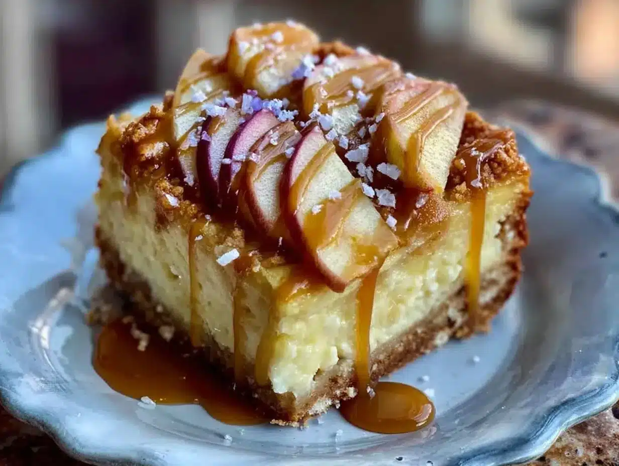 honeycrisp caramel apple cheesecake bars preparation steps