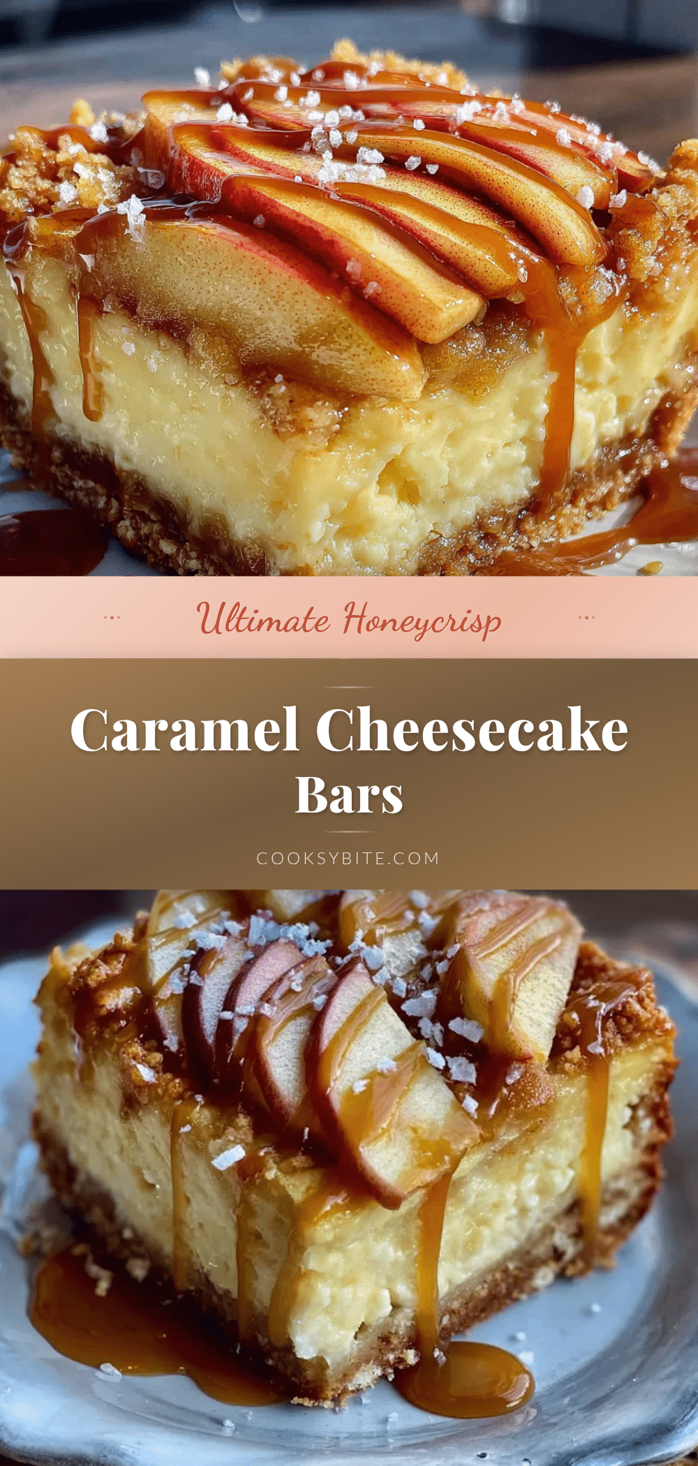 honeycrisp caramel apple cheesecake bars recipe