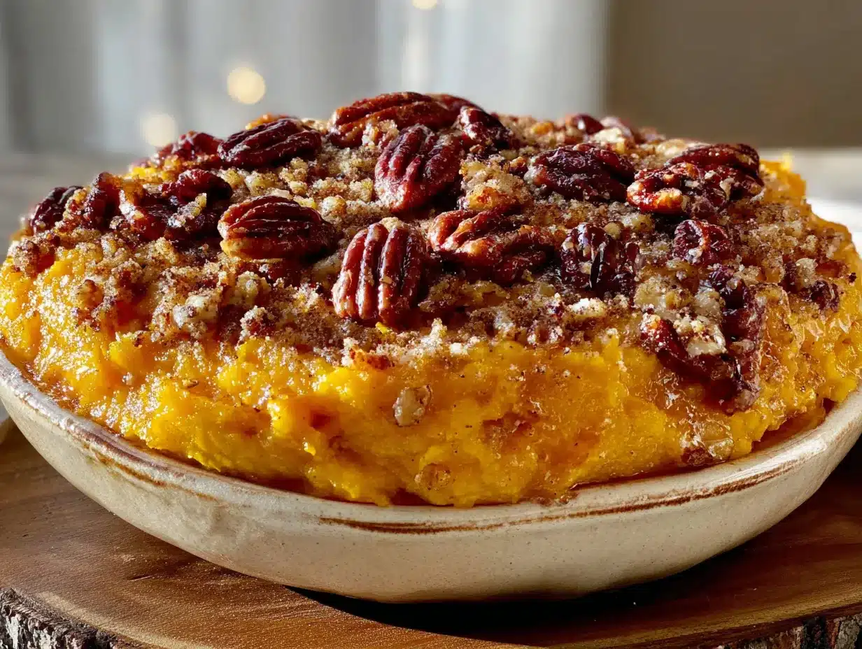 make-ahead sweet potato casserole with pecan streusel preparation steps
