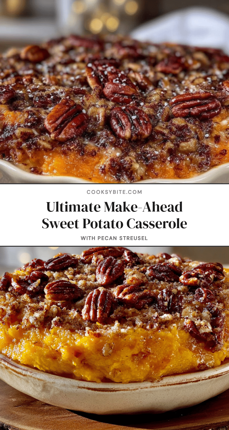 make-ahead sweet potato casserole with pecan streusel recipe