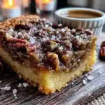 maple bourbon pecan pie bars - featured image