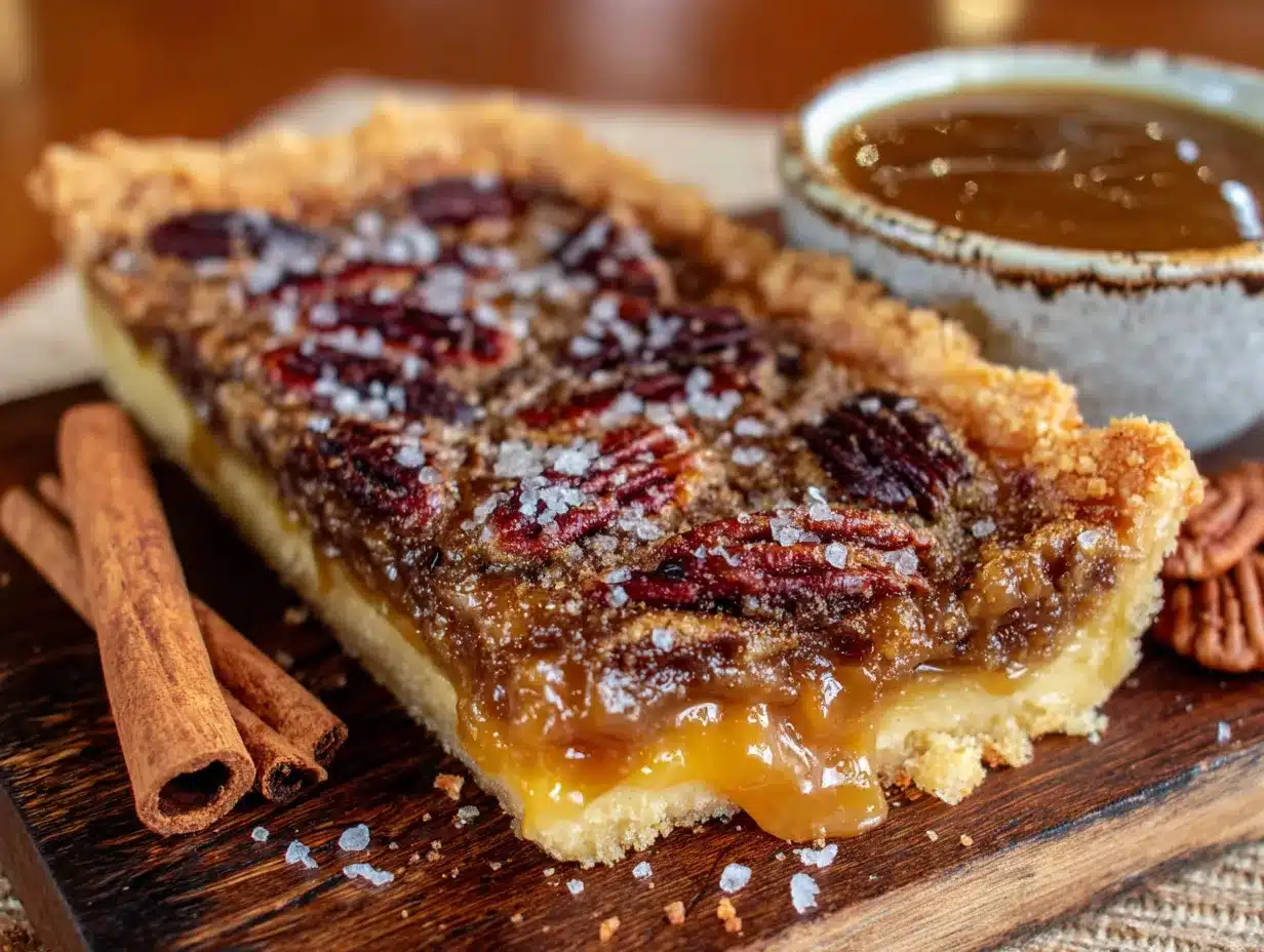 maple bourbon pecan pie bars preparation steps