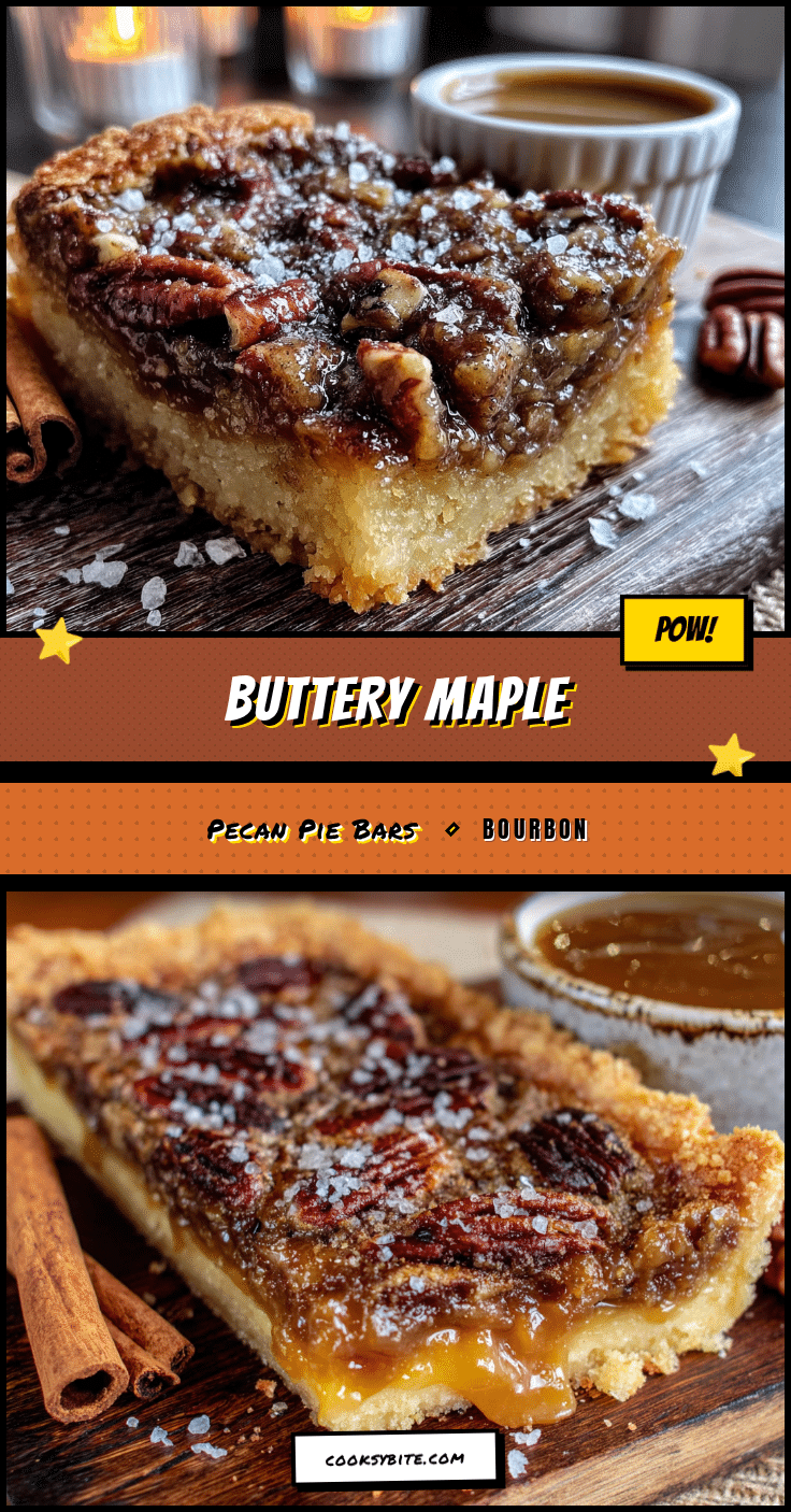 maple bourbon pecan pie bars recipe