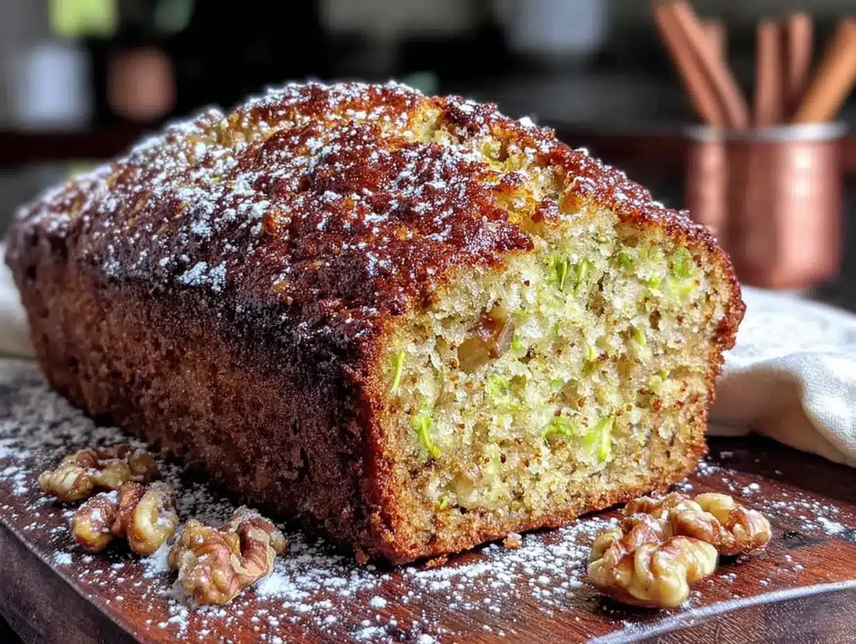 moist cinnamon zucchini bread with walnuts preparation steps