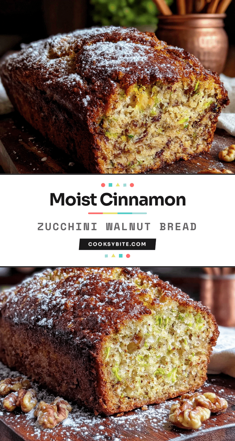 moist cinnamon zucchini bread with walnuts recipe