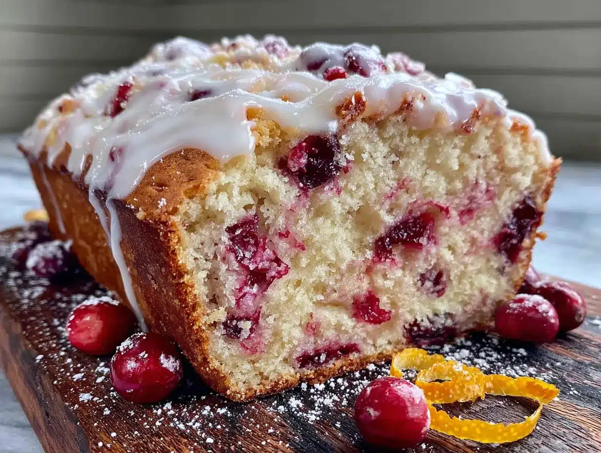moist cranberry orange bread with vanilla glaze preparation steps