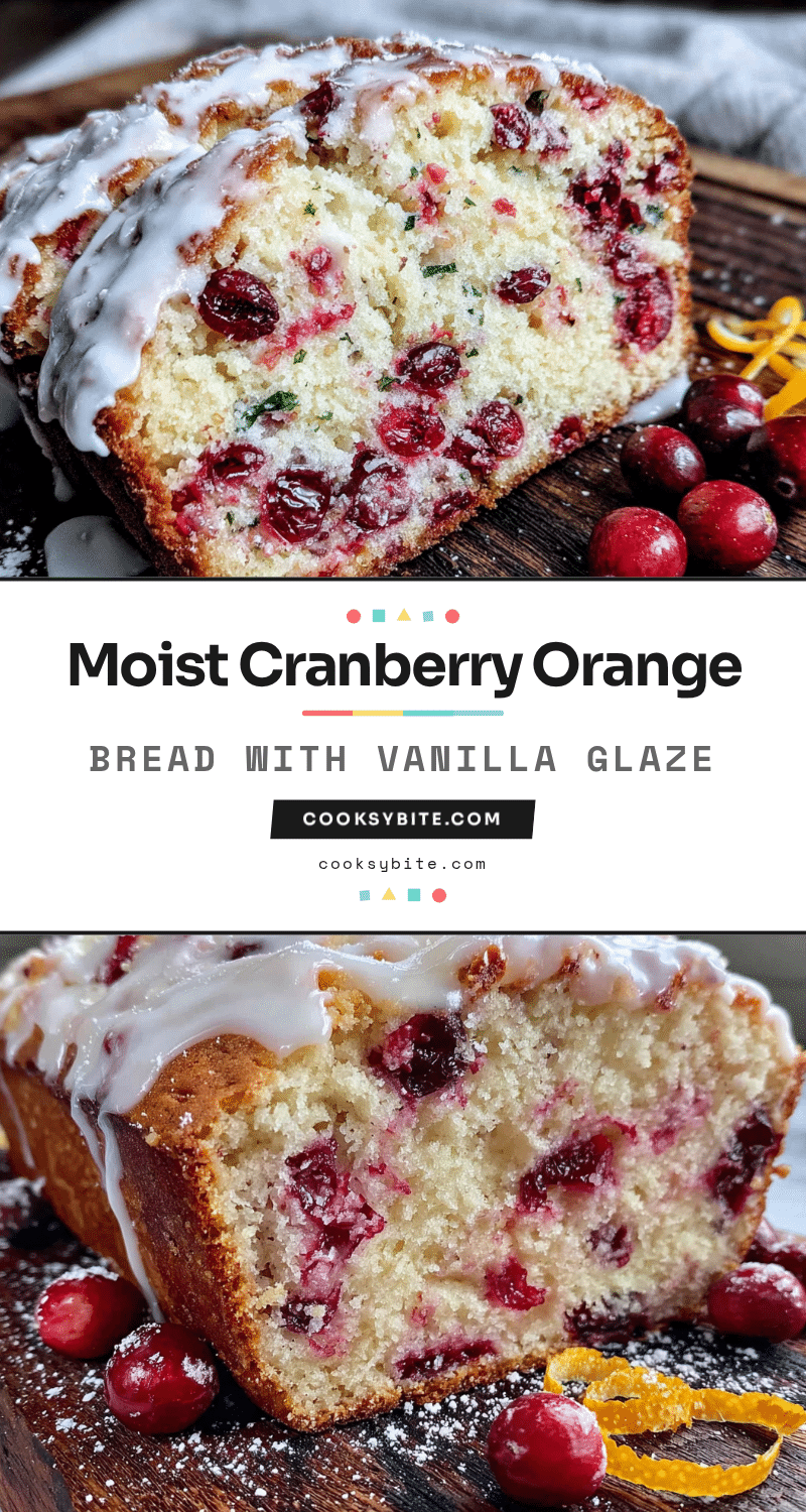 moist cranberry orange bread with vanilla glaze recipe