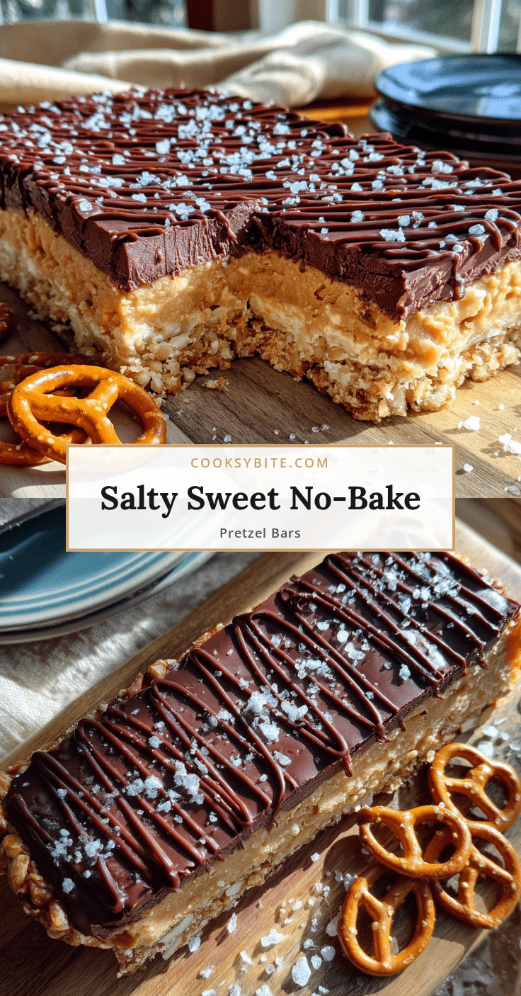 no-bake peanut butter pretzel bars recipe