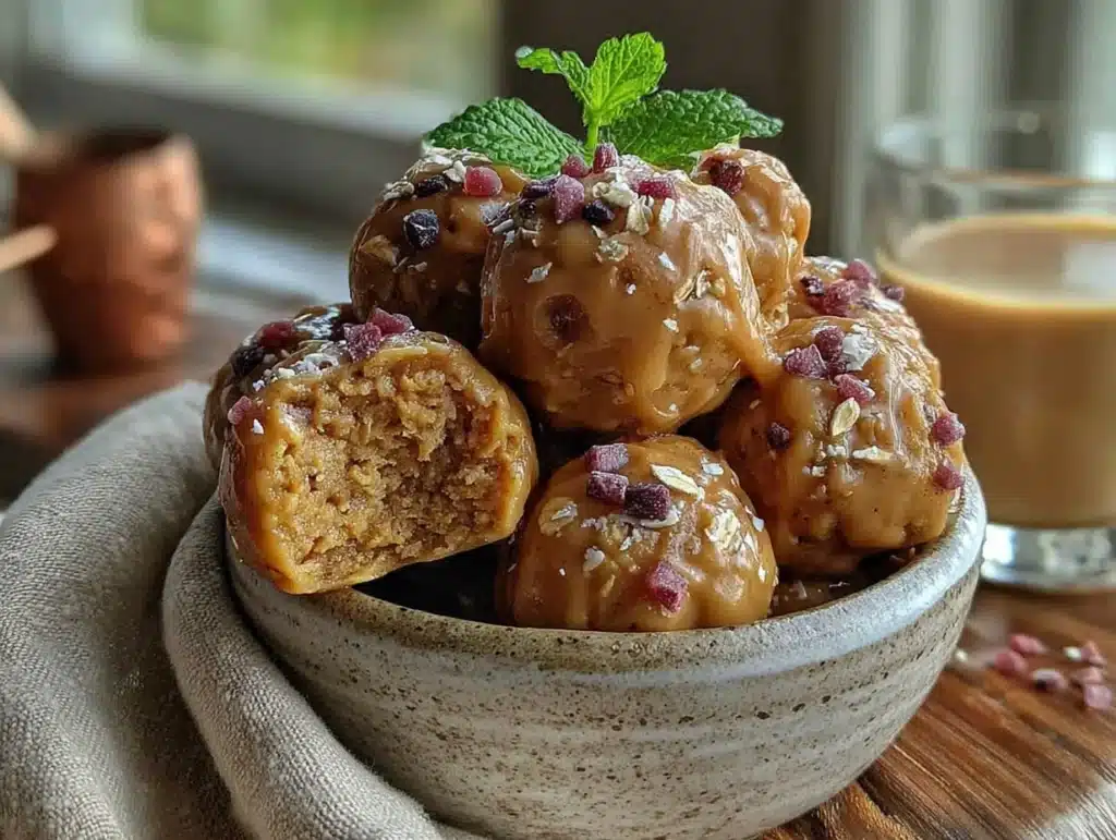 no-bake peanut butter protein balls - featured image