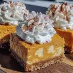 no-bake pumpkin cheesecake bars - featured image