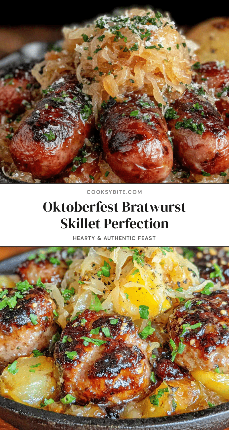 Oktoberfest bratwurst and sauerkraut skillet recipe