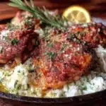 one-pan garlic butter chicken and rice - featured image