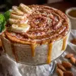 peanut butter banana overnight oats - featured image
