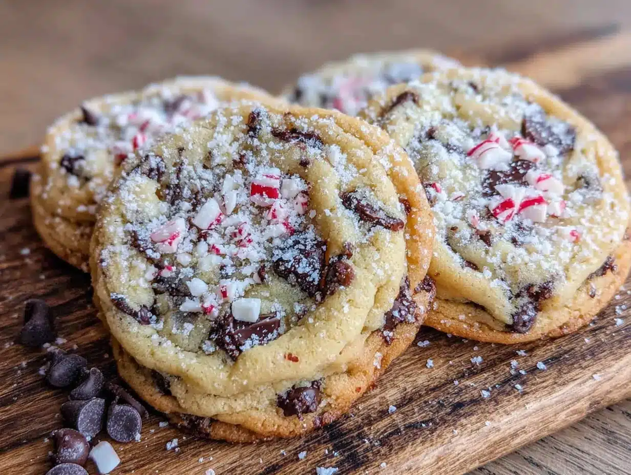 peppermint bark chocolate chip cookies preparation steps