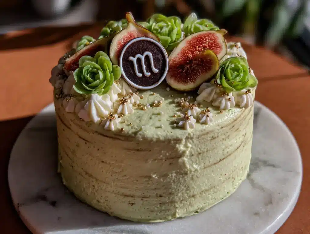 perfect virgo birthday cake with green buttercream - featured image