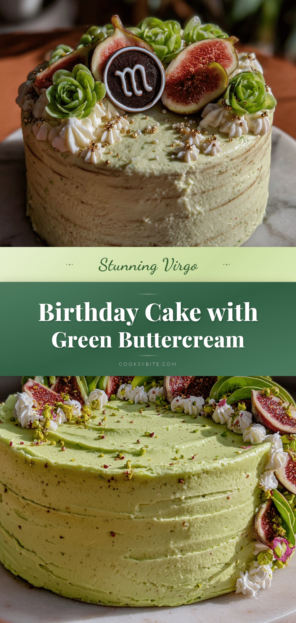 perfect virgo birthday cake with green buttercream recipe