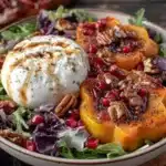 persimmon burrata fall salad - featured image