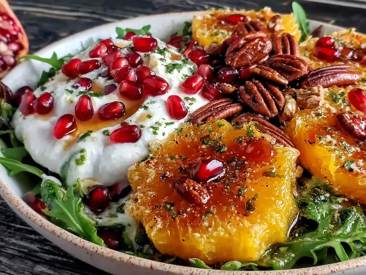 persimmon burrata fall salad preparation steps