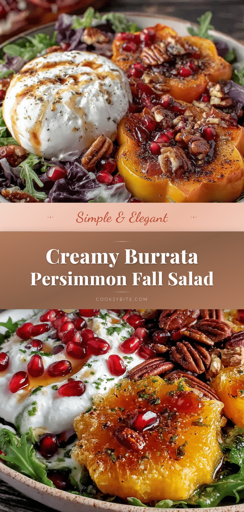 persimmon burrata fall salad recipe