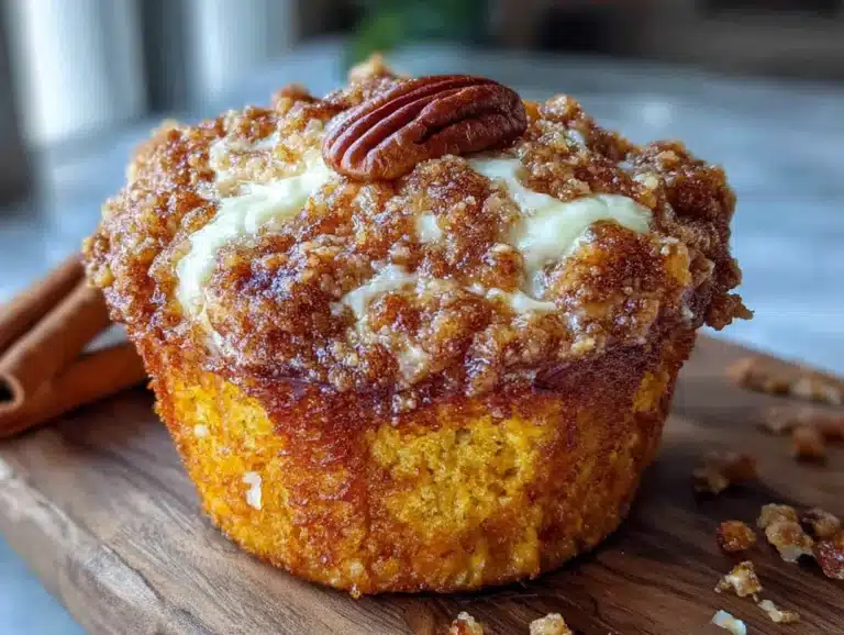 pumpkin cream cheese muffins - featured image