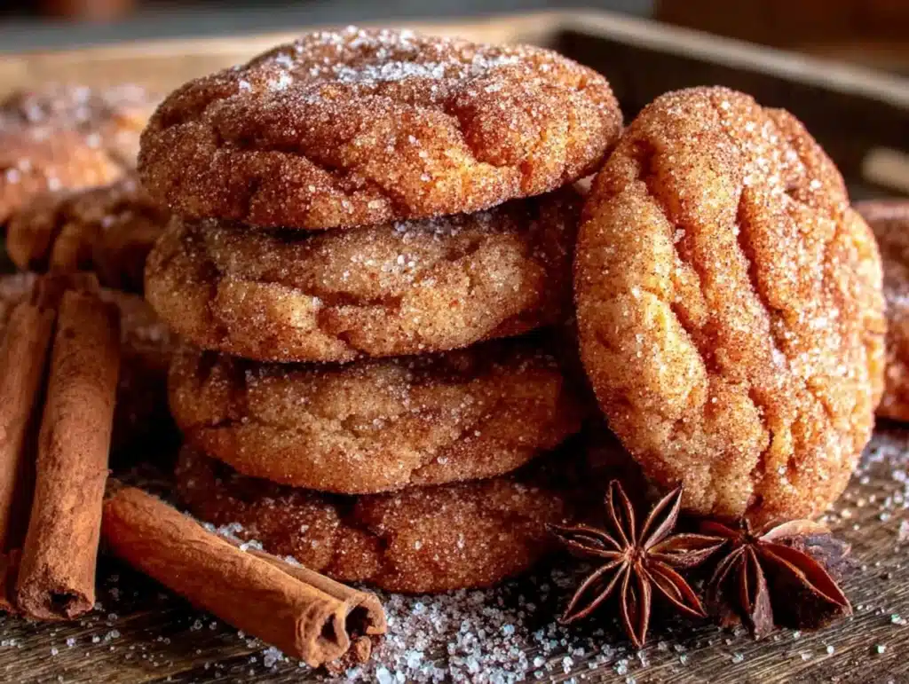 pumpkin snickerdoodle cookies - featured image