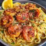 quick garlic butter shrimp pasta - featured image