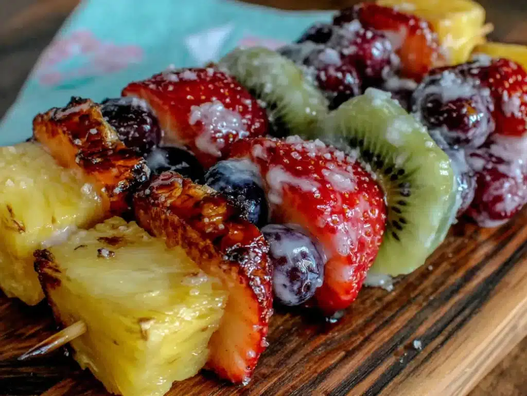 rainbow fruit skewers - featured image