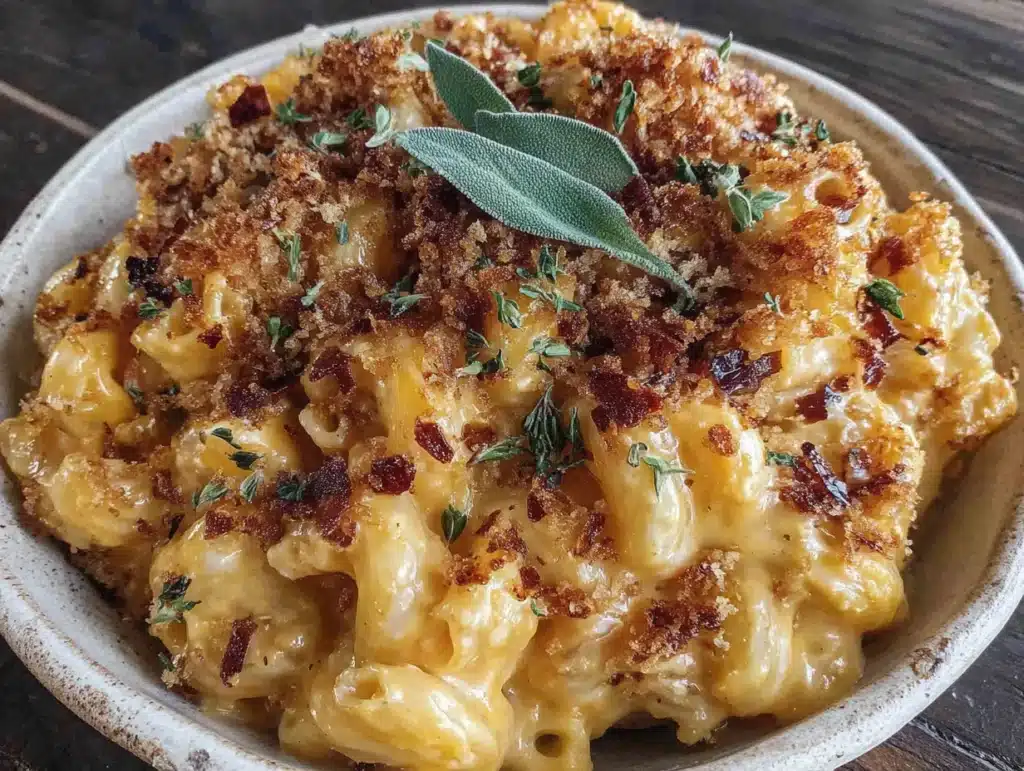 roasted butternut squash mac and cheese - featured image