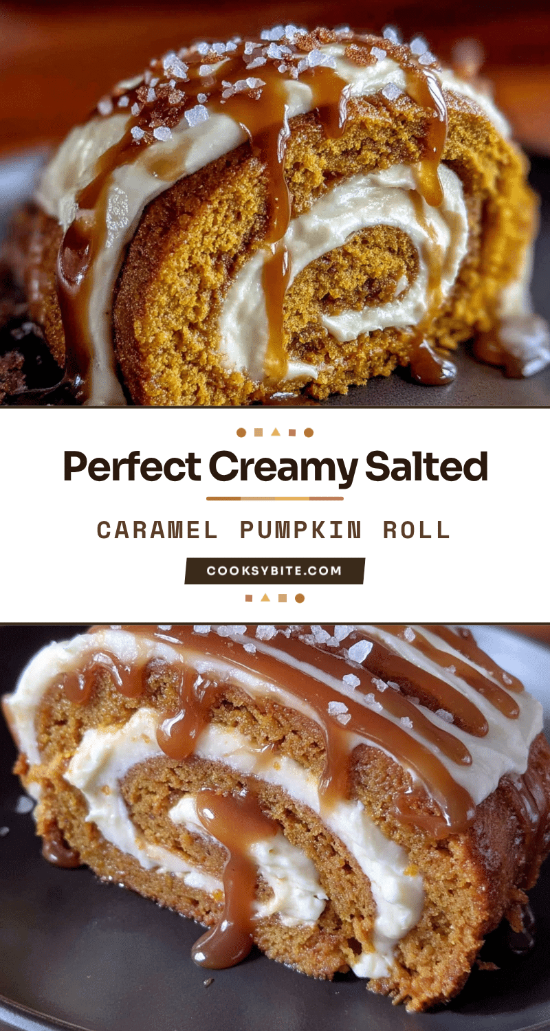 Salted Caramel Pumpkin Roll recipe