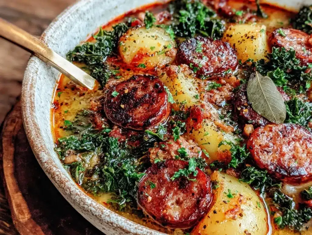 sausage and potato soup - featured image
