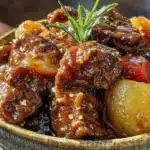 slow cooker beef and potato stew - featured image