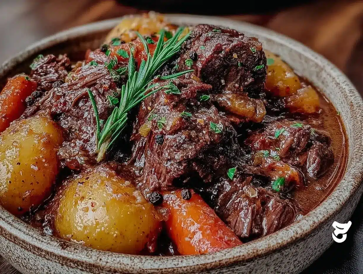 slow cooker beef and potato stew preparation steps