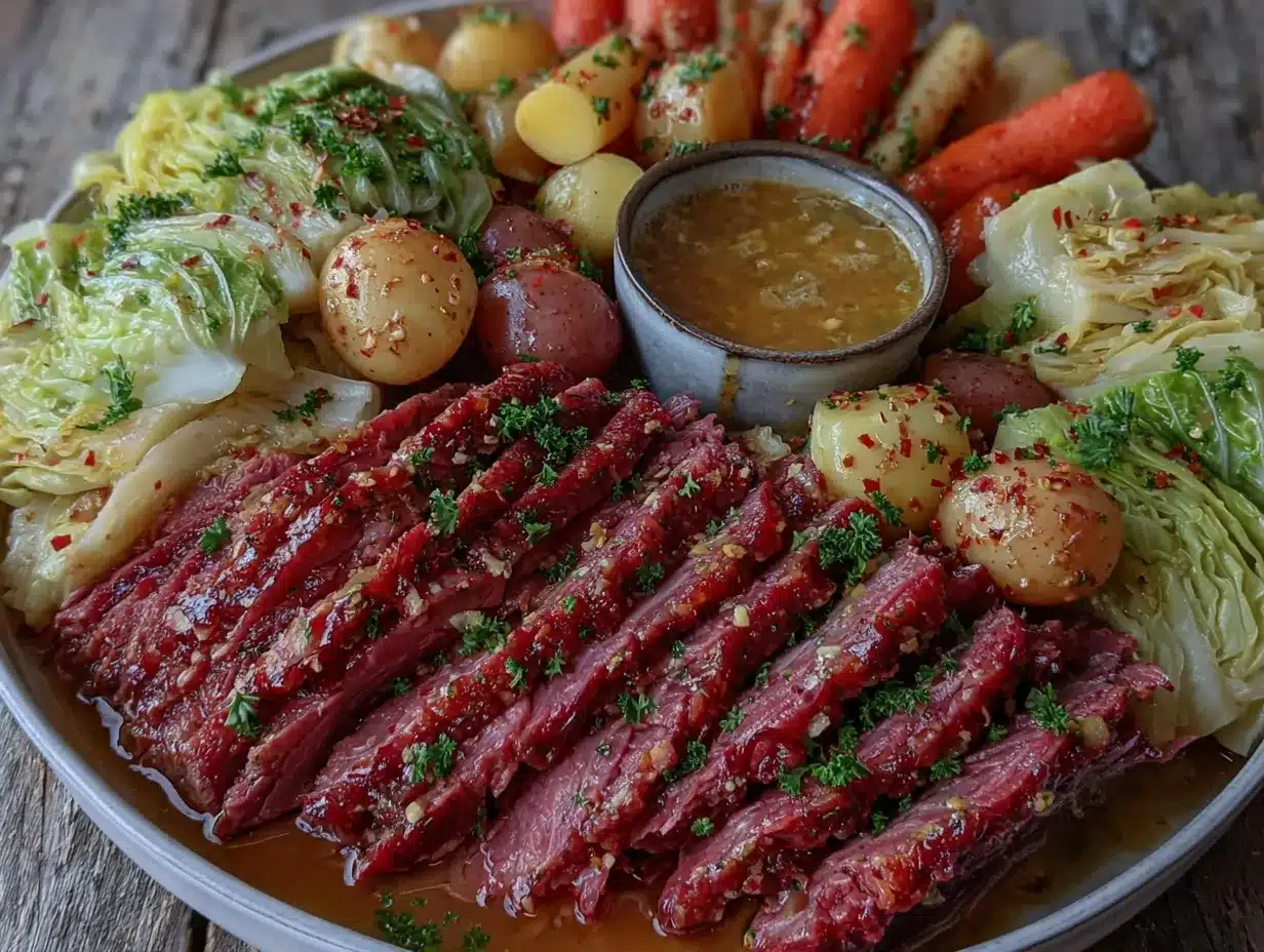 slow cooker corned beef and cabbage preparation steps