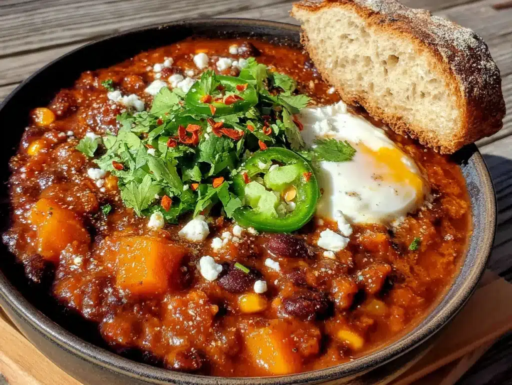 slow cooker pumpkin chili - featured image