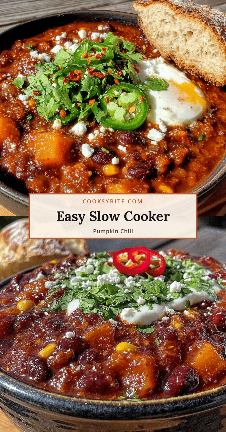 slow cooker pumpkin chili recipe