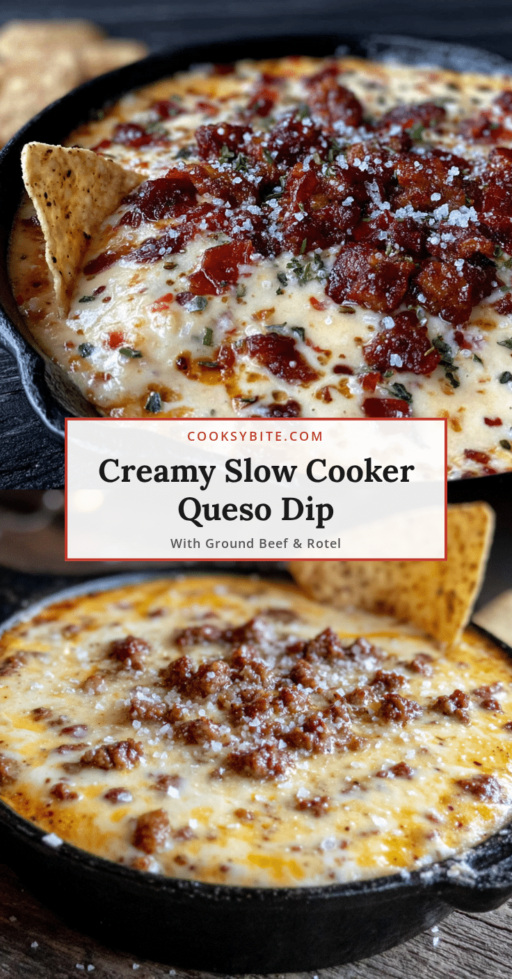 slow cooker queso dip with ground beef recipe