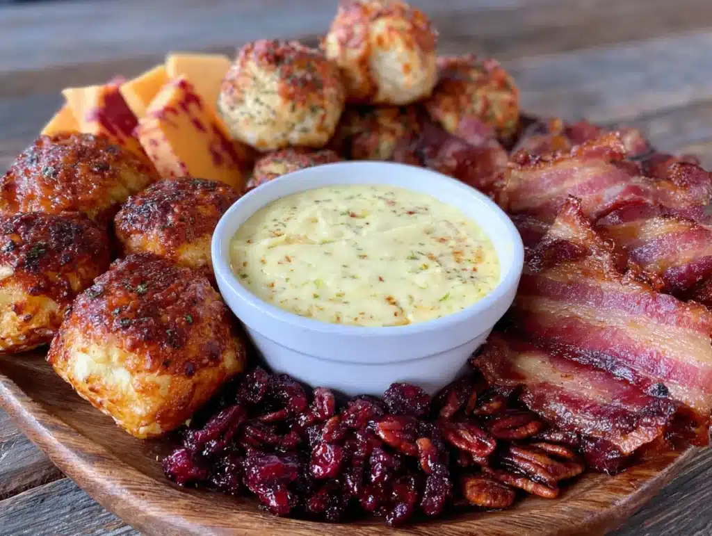 smoked gouda bacon charcuterie board - featured image