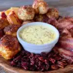 smoked gouda bacon charcuterie board - featured image